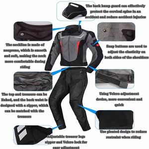 Traje de Carreras de Secado Rápido, Elegante, para Motocicleta, para Hombre, con Chaqueta y Pantalones, Chaqueta de Motocicleta de Cuero Genuino - Product Image 2