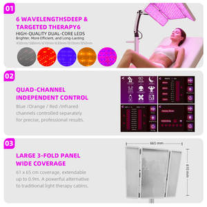 Appareil de luminothérapie rouge de qualité médicale 460W pour centre de beauté, 2064 LED à double puce, machine de photothérapie LED PDT pour salon de beauté - Product Image 2