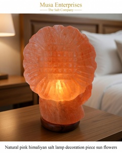 Lampe de sel rose de l'Himalaya artisanale originale, en cristal naturel, lumière décorative, portable, purificateur d'air pour une ambiance calme et un spa relaxant - Product Image 6