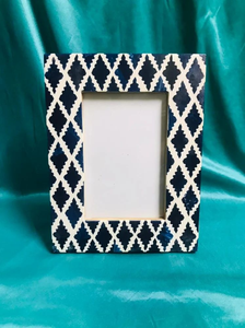 FAIZA CRAFT - Marco de Fotos Cuadrado Vertical de Madera Hecho a Mano con Diseño Personalizado, Moderno y Elegante, con Incrustaciones de Hueso, para Montar en la Pared, Decoración del Hogar, MDF - Product Image 4