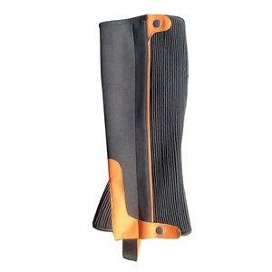 Custom Split Suede Horse Riding <b>Chaps</b> Adjustable Equestrian <b>Half</b> Gaiters Outdoor Horseback Riding Protective Calf Guards - Product Image 5