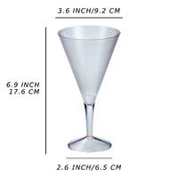 [Holar] Taiwán hizo 7 "alto ámbar claro plástico vino Martini copas para bares restaurantes hoteles hogar comedor