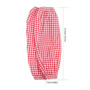 Unisex Children's Checkered Pants Blue Black Red Plaid Cotton Elastic Waist Pants for Kids <b>Cooling</b> Technology with UV Protection - Product Image 2