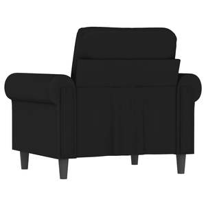 Sillón Individual de Terciopelo Negro con Estructura Metálica, Silla Resistente para Sala de Estar - Product Image 5