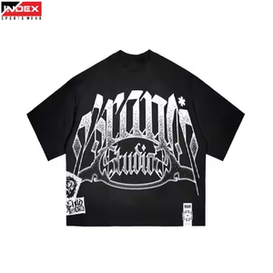 T-shirt vintage délavé style USA, coton vieilli, streetwear homme, marque personnalisée, sportswear de haute qualité - Product Image 1