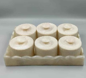 Tarro de Almacenamiento de Resina Premium Hecho a Mano con Tapa, Organizador Decorativo para Cocina, Baño, Té, Café, Dulces, Decoración del Hogar - Product Image 5