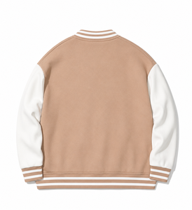 <b>Men's</b> Custom Letterman Style Varsity Bomber Baseball <b>Jacket</b> Waterproof Windproof Cotton Blend Ribbed Collar Cuffs Wholesale - Product Image 2