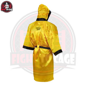 Bata de boxeo para adultos al por mayor, unisex, para MMA, en amarillo y negro, para grappling. - Product Image 2