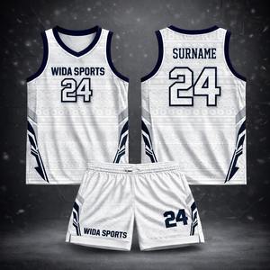 Ensemble d'uniformes de basketball 100 % polyester de qualité export, sublimé, antibactérien, anti-humidité, maillot et short d'équipe à vendre - Product Image 5