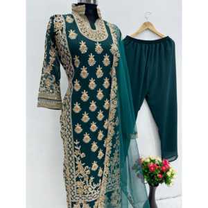 Conjunto de Top, Pantalones y Dupatta para Fiesta, Hermoso para Mujer - Product Image 3