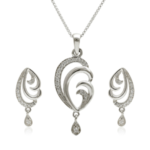 Ensemble collier et boucles d'oreilles en argent sterling 925 avec moissanite de luxe, bijoux de mariage élégants, cadeau pour femme, bijoux fins romantiques - Product Image 4