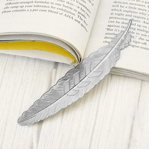 Marque-page en métal personnalisé avec logo, plaqué argent, support de page de livre, fournisseur en gros - Product Image 1