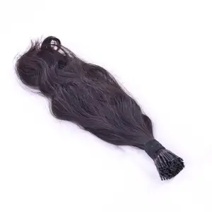 Perulu saç doğal dalgalı doğal düz I İpuçları saç K ipuçları yumuşak çift çizilmiş saç uzatma 14 ila 30 inç açık kahverengi