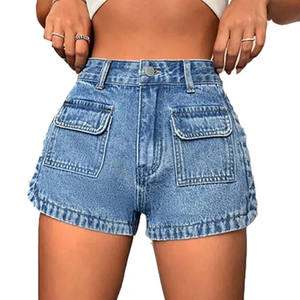 Shorts de mezclilla para mujer, cintura alta, corte moderno, listos para el mercado, 2026, precio económico, venta al por mayor directa de fábrica, OEM, gran cantidad - Product Image 3