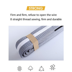 Wholesale Men's Karate <b>Belts</b> 100% Cotton Customizable Martial Arts Wear Front Logo Heat-Transfer Printed Sporty Breathable Quick - Product Image 6