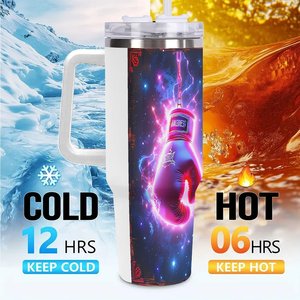Vaso de acero inoxidable de 40 oz con asa, personalizado con la marca, para club de jardinería o vivero de plantas - Product Image 6