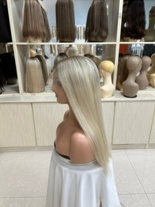 Factory Sale Chinese Virgin Human Hair Lace Front Wigs for Lace Long Length Straight <b>Highlight</b> Average <b>Cap</b> Sizes 150% Density - Product Image 4