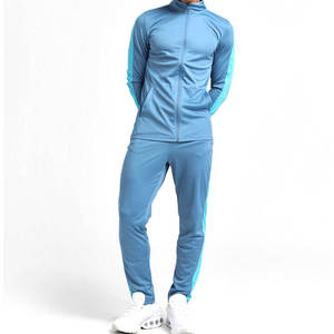 ชุดวอร์มซิปเต็มตัวสำหรับผู้ชาย สีสันตัดกัน ชุดออกกำลังกายสองชิ้น ชุดจ็อกเกอร์ ชุดกีฬา ชุดฝึกซ้อม ชุดออกกำลังกายในยิม เป็นมิตรกับสิ่งแวดล้อม ระบายอากาศได้ดี - Product Image 4