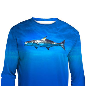 Camiseta de Pesca para Hombre de Primera Calidad, Ligera, con Logotipo Personalizado, 100% Poliéster, de Secado Rápido, para Pesca al Aire Libre - Product Image 3