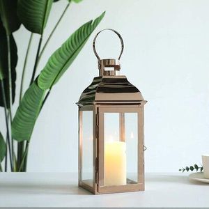 Decorative Metal <b>Lantern</b> Crafted For Living Room Entryway Tabletop Display And Cozy <b>Candle</b> Illumination - Product Image 1