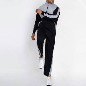 Ensemble de survêtement pour homme, fermeture éclair intégrale, respirant, 100% coton, deux pièces, streetwear décontracté d'hiver, service OEM, logo personnalisé pour homme - Product Image 3