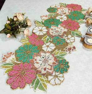 Beaded <b>Runner</b> With Cultural Charm Beaded <b>Runner</b> For Holiday <b>Table</b> <b>Runner</b> Modern Glass Beads <b>Placemats</b> for <b>Tables</b> - Product Image 3