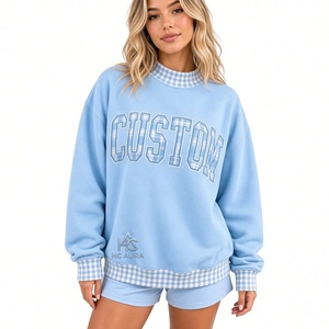 Offre Exceptionnelle : Sweat-shirt Streetwear Oversize Col Montant Couleur Blanc Cassé en Molleton de Coton Coupe Ample Décontracté Hiver Personnalisable - Product Image 6