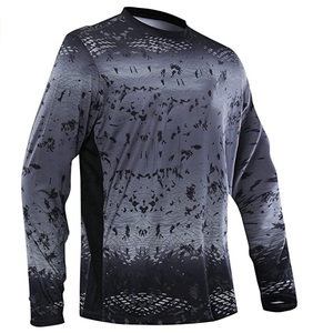 Chemises de pêche anti-odeur grande taille pour hommes, séchage rapide, protection UV, sublimation personnalisée, manches longues, polyester respirant et imperméable - Product Image 3