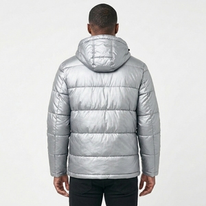 <b>Men's</b> Casual Winter Puffer Coat Lightweight Hooded Warm <b>Jacket</b> <b>for</b> Everyday Outdoor Use - Product Image 3