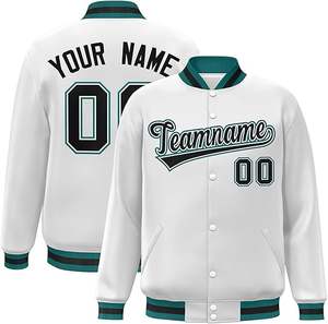Vestes de baseball varsity en coton rose ajustées pour femmes et hommes, best-sellers, en vente avec faible MOQ chez Hosten Greek Enterprises - Product Image 4