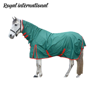 Couverture d'extérieur imperméable pour cheval avec couvre-cou intégré, robuste, respirante, ajustable, pour écurie et pluie - Product Image 2