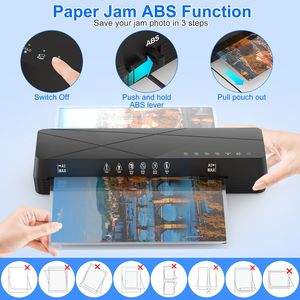 13-Inch Personal Thermal <b>Laminator</b> <b>Machine</b> Hot Cold Modes with ABS Function 60S Warm-Up Time 30Mins Auto-Off for A4 Documents - Product Image 6