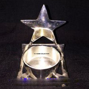 Porte-bougie de Noël en argent de grande qualité pour décoration intérieure, ornement vierge pour sublimation, prix usine - Product Image 1