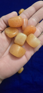 2025 Premium Quality Carved Aventurine Tumbled Stones Yellow <b>Orange</b> Gemstone Decorations <b>Gift</b> Healing Feng Shui Tumbles Gravels - Product Image 4