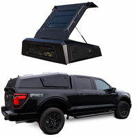 Auvent rigide en aluminium de style wedge pour Jeep Gladiator 5 pieds 4x4 tout-terrain, anti-poussière avec accès latéral à ailes de mouette