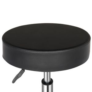 Ha Ha White Bar <b>Stool</b> with Modern Design Round White Metal Frame <b>Adjustable</b> Feet for Kitchen or Bar Use - Product Image 4