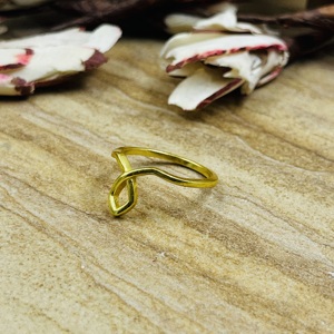 Best Product Minimalist Infinity <b>Ring</b> Boho Brass <b>Ring</b> For Women 18K Gold Plated Simple <b>Cross</b> Design For Wholesale/OEM/ODM - Product Image 4