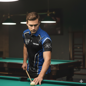 Camisa de Bolera Deportiva Casual Personalizada para Hombre, Cuello Mao, Manga Corta, Mezcla de Poliéster/Algodón, Transpirable, de Secado Rápido - Product Image 6