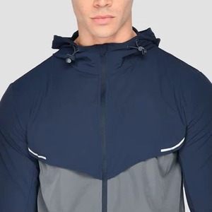 Men's Color Blocking Tracksuit Full <b>Zip</b> <b>Hooded</b> Sporty Style With Side Pockets Autumn Wear Regular Fit Spandex Polyester - Product Image 3
