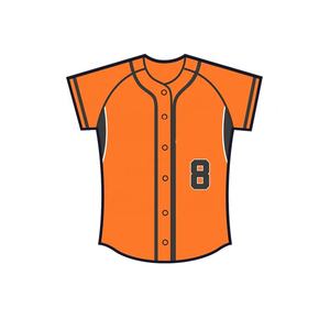 เครื่องแบบเล่นเบสบอลซอฟต์บอลมีกระดุมเสื้อเจอร์ซีย์ออกแบบได้ตามที่ต้องการ - Product Image 2
