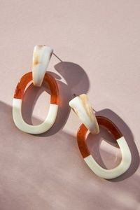 Boucles d'oreilles à clip en résine époxy faites à la main, coupe ovale, bijoux de fête classiques pour femmes - Product Image 6