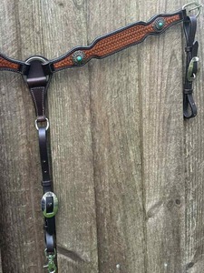 Bridon anglais de haute qualité pour la course hippique, en cuir plat et fin non cannelé, pour les sports équestres occidentaux - Product Image 5