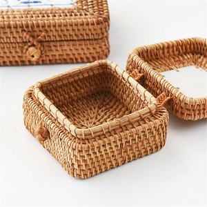 Rattan organizer box luxury style <b>storage</b> essentials handmade natural <b>boxes</b> factory direct price - Product Image 6