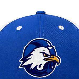 Royal Blue White Sporty Baseball Cap Adjustable Snapback Embroidered Logo Breathable <b>Waterproof</b> 100% Cotton Custom Team <b>Hat</b> for - Product Image 5