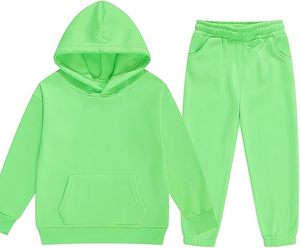 Kids Winter Tracksuit Set Warm Fleece Hoodie Jogger Suit Wholesale Supplier - Product Image 1