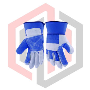 Gants de pompier en cuir de vachette renforcés, stériles, en tissu bleu, antistatiques, sans silicone, souples, flexibles et respirants - Product Image 5