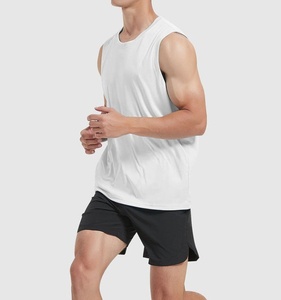 Custom Sports Tank Tops Bulk Order Sleeveless Workout Shirts Breathable Fabric Running Gym Activewear <b>Clothing</b> - Product Image 3