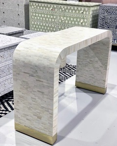 Mesa consola moderna Vintage Tradebyd ajustable para espacios de escuela o apartamento de dormitorio de granja - Product Image 1