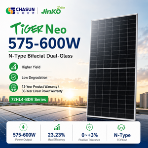 แผงโซลาร์เซลล์แบบสองด้านของ Jinko เสือนีโอ N-Type 575W กระจกคู่570W-590W JKM585N <span class=keywords><strong>72HL4</strong></span> BDV JINKO - Product Image 1