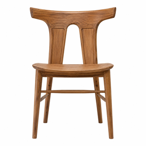 Silla de Comedor Escandinava de Madera de Teca Sólida, Ecológica, Duradera, Impermeable y Estable para Exteriores, Hogar, Oficina y Parque - Product Image 1